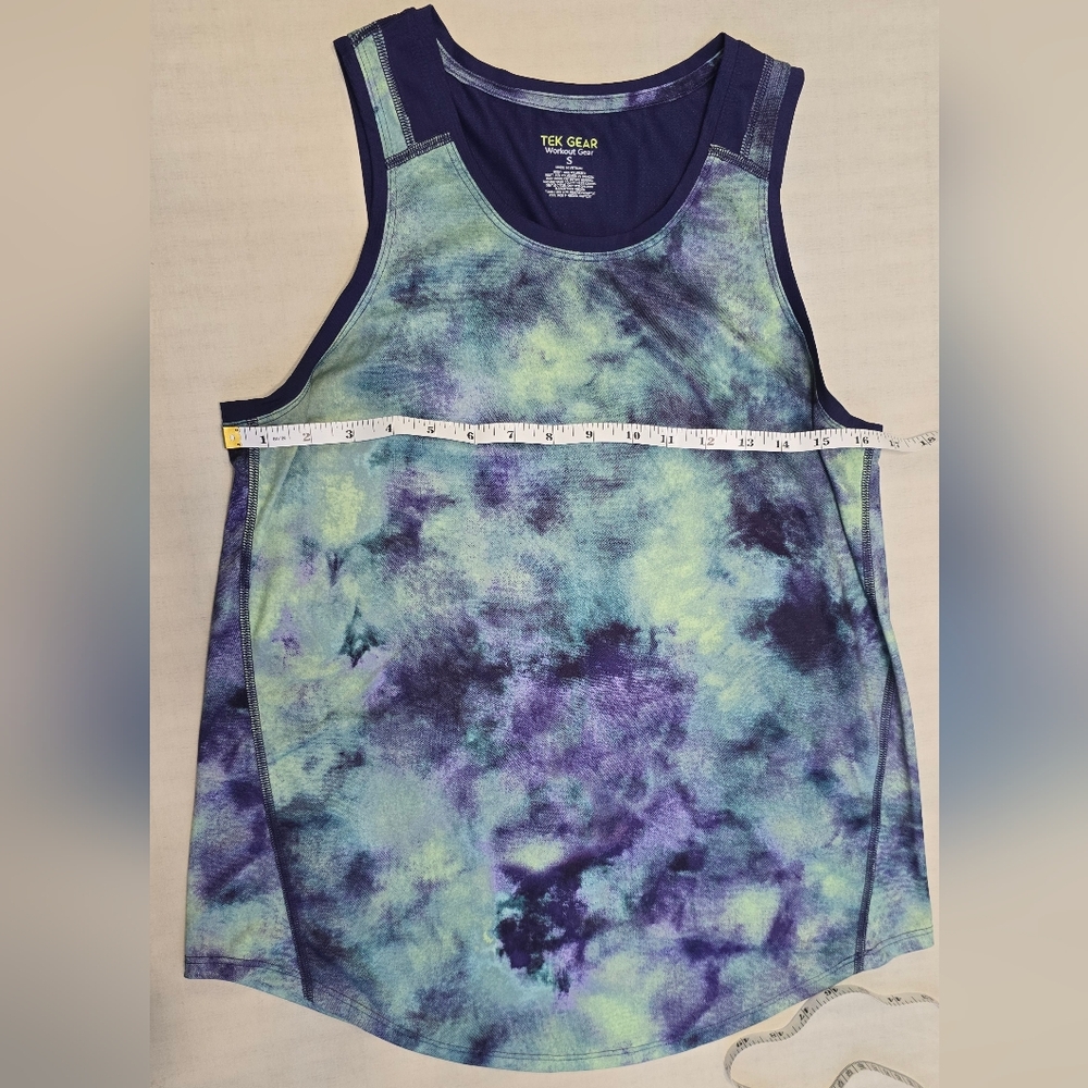 Tek Gear Blue and Green Tie-Dye Tank Top - Picture 7 of 7